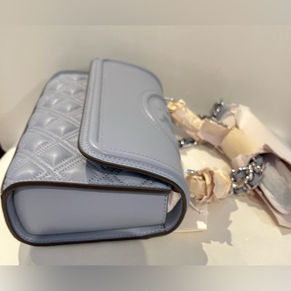 Tory Burch Fleming Convertible Shoulder Bag Cloud Blue Brand New With Tags BNWT - Picture 9 of 11